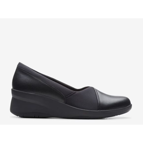 NWT Leather Clarks Suttyn Walk Wedge Slip-On - 10M - Picture 3 of 14